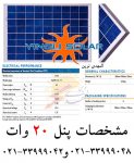 پنل های خورشیدی برای تولید برق خوشیدی 20 وات یینگلی، صفحه خورشیدی