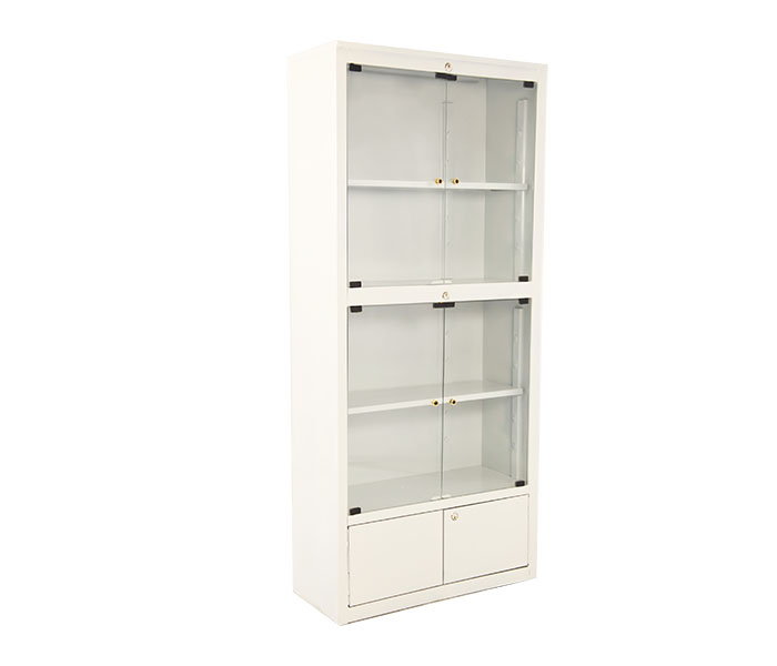 White glass library