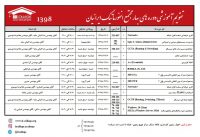 تقویم آموزشی بهار 98 مجتمع انفورماتیک ایرانیان
