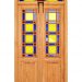 پنجره ارسی شیشه رنگی چوبی سنتی گره چینی مشبک صنایع چوب ساج
