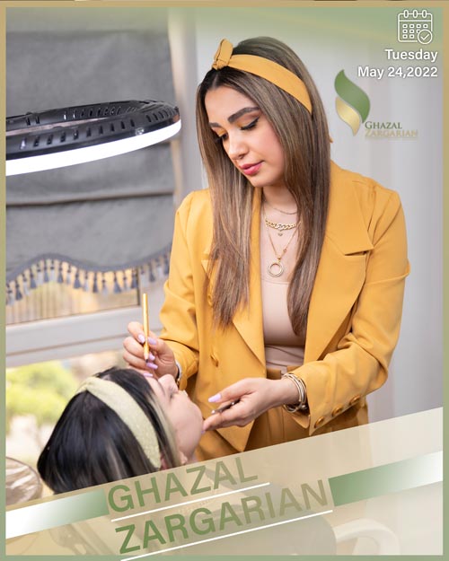 تاتو رژ لب دائم با غزل زرگریان با تکنیک های حرفه ای