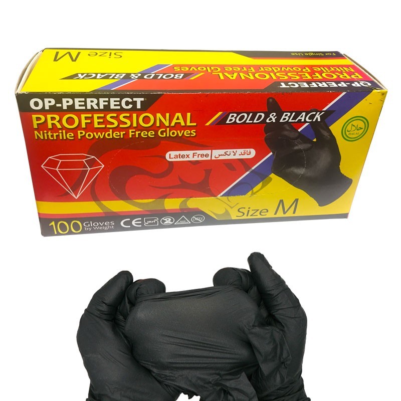 دستکش-نیتریل-مشکی-بدون-پودر-اوپی-پرفکت-nitrile-powder-free-gloves-op-perfect