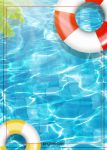 Hand Painted Creative Texture Swimming Pool Background