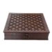 جعبه چوبی کادویی آجیل و شکلات مدل حصیری مدل D7