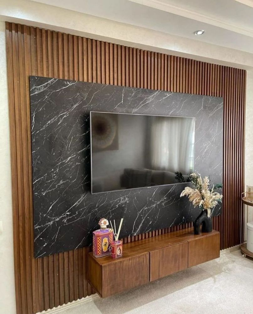 Wooden-TV-wall