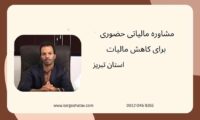 مشاوره مالیاتی حضوری برای کاهش مالیات ، استان تبریز