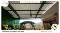 سایبان حیاط فلزی مدل پیش ساخته بزرگمهر با نصب آسان