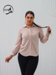 شومیز یقه مردانه چین دار5