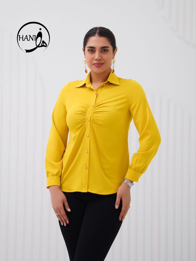 شومیز یقه مردانه چین دار 6
