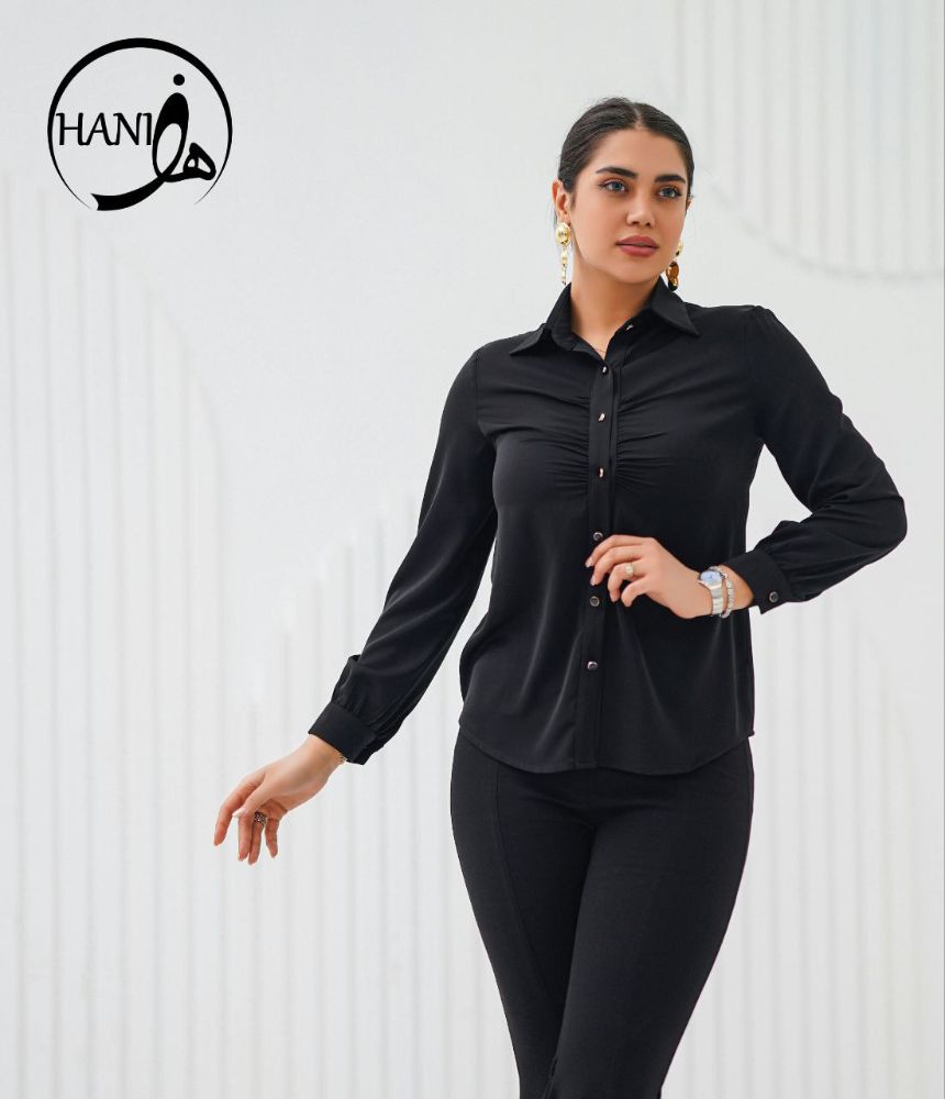شومیز یقه مردانه چین دار