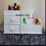خرید شلف لوازم آرایشی رومیزی سفید